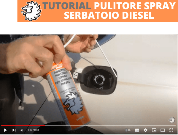 VIDEO TUTORIAL UTILIZZO PULITORE SPRAY PULIZIA SERBATOIO GASOLIO