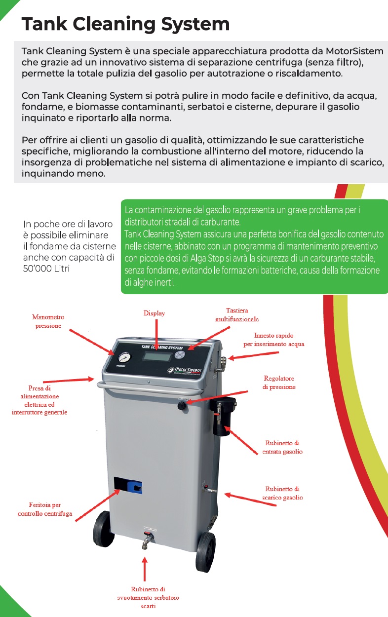 bonifica cisterne serbatoi carburante tank cleaning system
